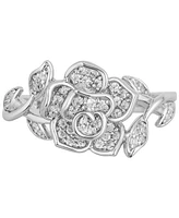 Diamond Rose Belle Ring (1/4 ct. t.w.) in Sterling Silver