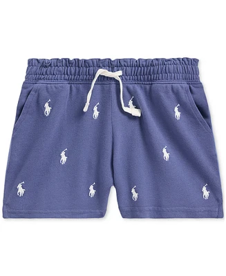 Polo Ralph Lauren Toddler & Little Girls Stretch Colorblocked Logo-Print Mesh Shorts