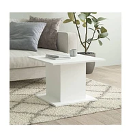 vidaXL Coffee Table White 21.9"x21.9"x15.7" Engineered Wood