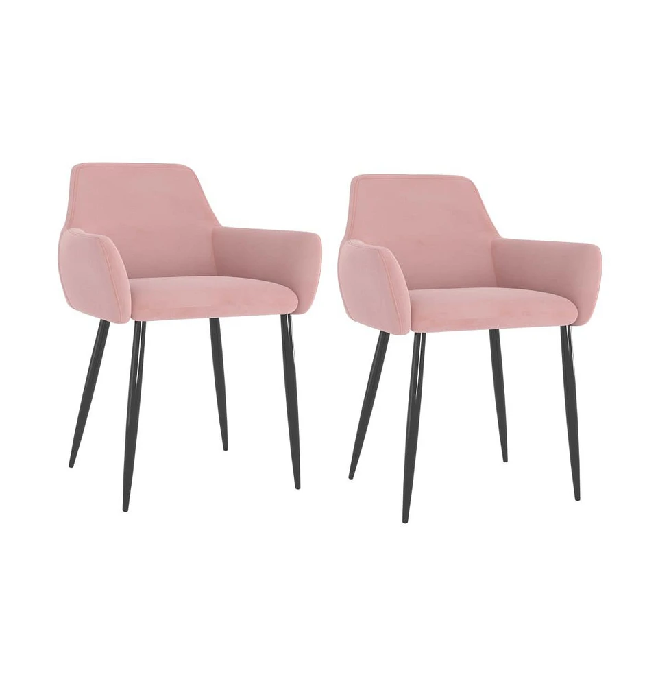 vidaXL Dining Chairs 2 pcs Velvet