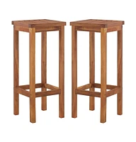 vidaXL Bar Chairs 2 pcs Solid Acacia Wood