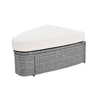 6-Piece Pe Wicker Rattan Patio Set with Coffee Table