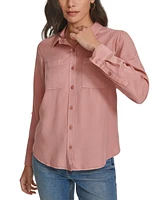 Calvin Klein Jeans Petite Classic Button-Front Shirt