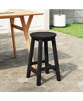 WestinTrends 24" Hdpe Outdoor Patio Round Counter Height Bar Stool