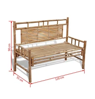 vidaXL Patio Bench 47.2" Bamboo