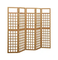 vidaXL 5-Panel Room Divider/Trellis Solid Fir Wood 79.3"x70.9"