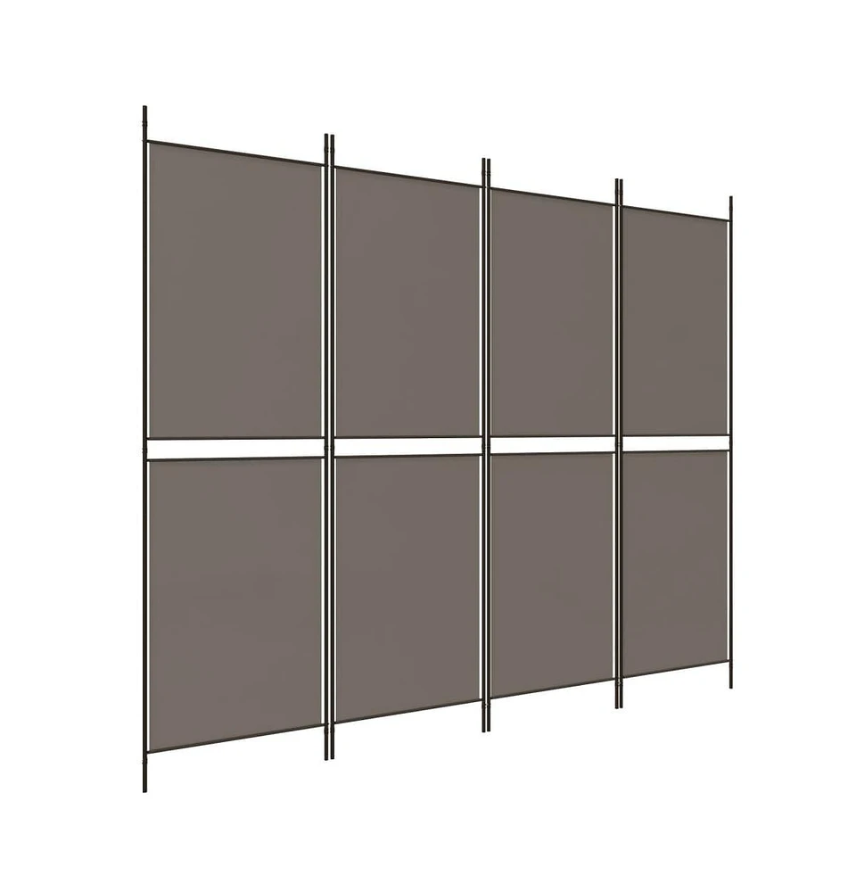 vidaXL -Panel Room Divider Anthracite 78.7"x78.7" Fabric