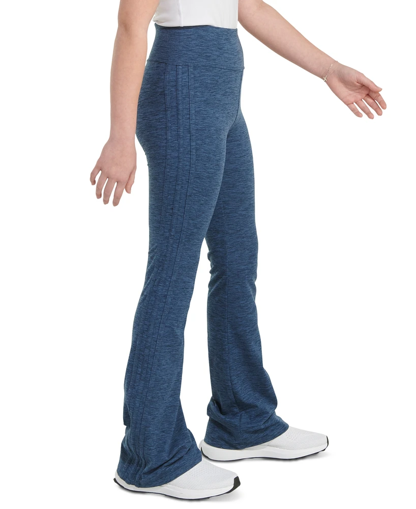adidas Big Girls Detached-Waistband Melange Flare-Leg Pants