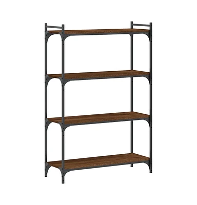 vidaXL Bookcase 4-Tier Brown Oak 31.5"x11.8"x47.2" Engineered Wood