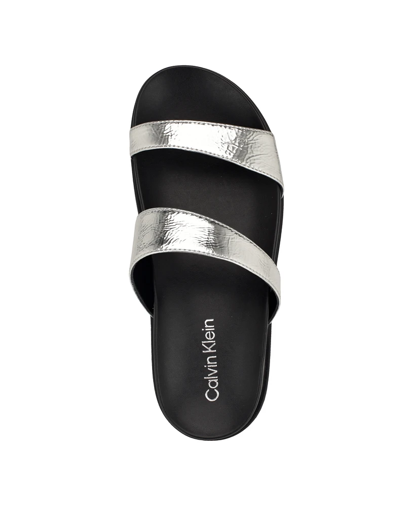 Calvin Klein Women's Explore Slip-on Strappy Causal Sandals