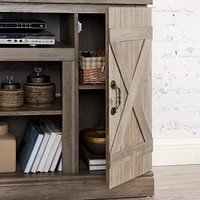 Farmhouse Tv Stand with Open/Closed Storage, 47" Wide