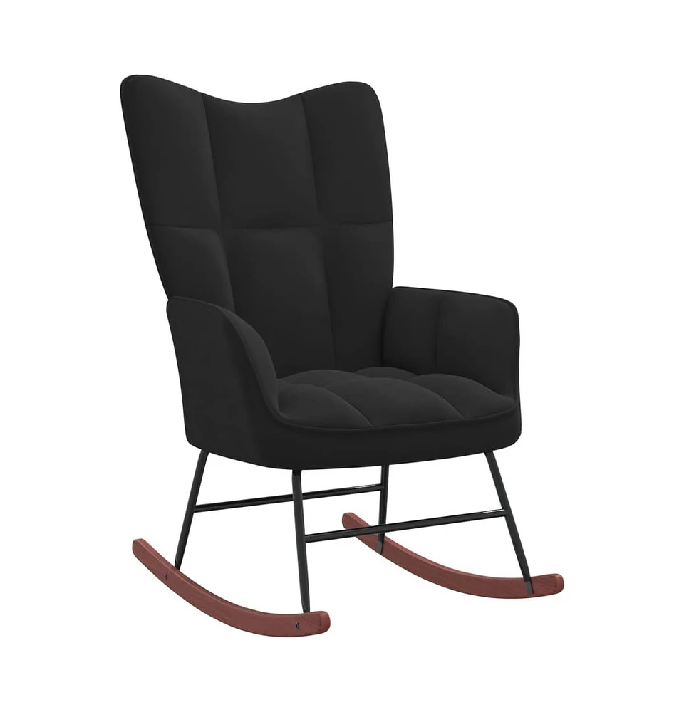 vidaXL Rocking Chair Black Velvet