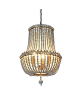 Storied Home Draped Wood Bead Chandelier