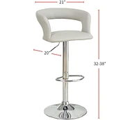 Set of 2 Grey Kitchen Barstool Chairs