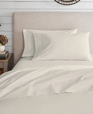 Purity Home 300 Thread Count Brushed Cotton Percale 4-Pc. Sheet Set, Queen