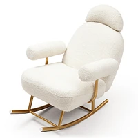 Streamdale Furniture Sherpa Nursery Rocking Chair for Baby and Kids