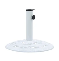 vidaXL Umbrella Base White 19.8 lb 15.7" Cast Iron