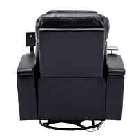 Soft living room chair with hidden features