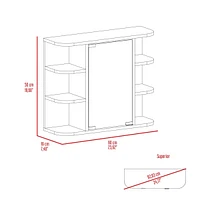 Roseburg 6-Shelf Medicine Cabinet With Mirror