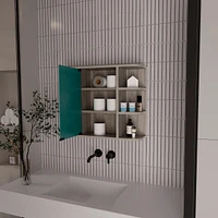 Roseburg 6-Shelf Medicine Cabinet With Mirror Light Grey
