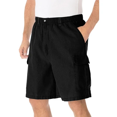 KingSize Men's Big & Tall Knockarounds 8" Full-Elastic Cargo Shorts