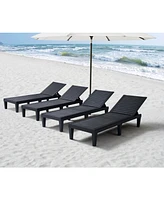 Adjustable & Waterproof Outdoor Patio Chaise Lounge Chairs