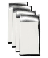 Saro Lifestyle Classic Elegance Striped Napkin Set of 4, 20"x20"