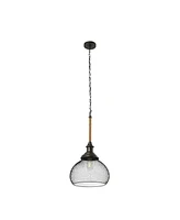 Robert Stevenson Lighting Martha - Woven Metal and Natural Rope Ceiling Light Black