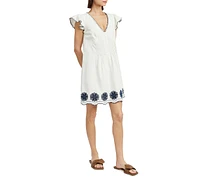 En Saison Women's Dawson Embroidered Mini Dress