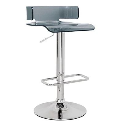 Simplie Fun Rania Adjustable Stool (1 Piece) In Clear & Chrome