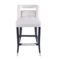 Simplie Fun Suede Velvet Barstool With Nailheads Dining Room Chair 2 Pcs Set