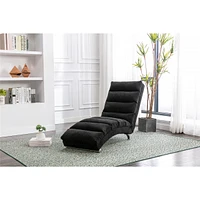 Simplie Fun Linen Chaise Lounge Indoor Chair