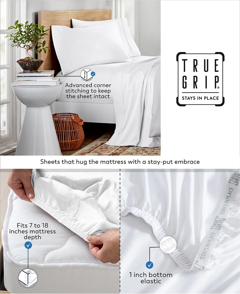 Purity Home 400 Thread Count Cotton Percale 4 Pc Sheet Set King
