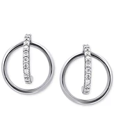 Giani Bernini Cubic Zirconia Orbital Hoop Earrings Sterling Silver & 18k Gold-Plate, Created for Macy's