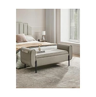 Slickblue Stylish Storage Bench with Designer Armrests