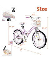 Gymax 18'' Kids Bike Toddlers Freestyle Adjustable Bicycle w/ Training Wheels