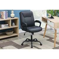 Relax Cushioned Office Chair 1 Piece Upholstered Seat Back Adjustable Chair Comfort