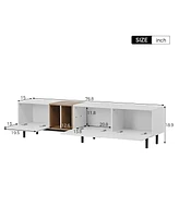 Streamdale Furniture Modern 80" Tv Stand with Large Storage