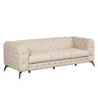 Simplie Fun 85.5" Velvet Upholstered Sofa With Sturdy Metal Legs