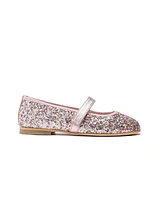 Childrenchic Girls Classic Glitter Mary Janes Rose