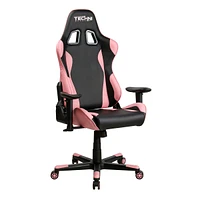 Simplie Fun Ergonomic High Back Racer Style Pc Gaming Chair, Pink