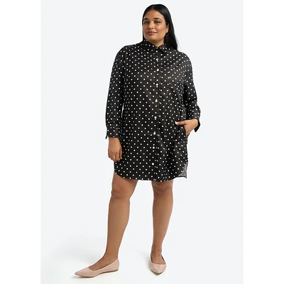 See Rose Go Plus Shirt Dress Polka Dots