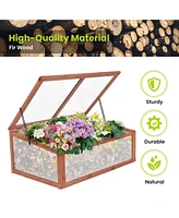 Slickblue Outdoor Indoor Garden Portable Wooden Greenhouse