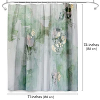 71x74 Abstract Shower Curtain - Leaf It Alone by Christine Olmstead