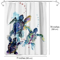 71x74 Coastal Shower Curtain