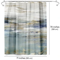 71x74 Coastal Shower Curtain - Upon a Clear by Pi Creative Art