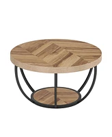 Tribesigns 31.7" Round Coffee Table, 2