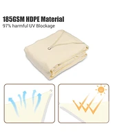 10x10 Ft 97% Uv Block Square Sun Shade Sail Hdpe Canopy Cover Net Pool Yard