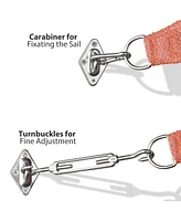 Triangle Sun Shade Sail Hardware Kit 304 Anti-Rust Stainless Steel Lawn 2 Pack