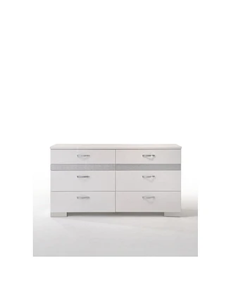 Simplie Fun Naima Ii Dresser In White High Gloss